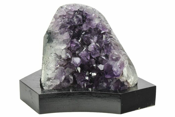 Amethyst Cluster With Wood Base - Uruguay #233731